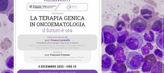 Conference "La terapia genica in oncoematologia, il futuro è ora" by prof. Franco Locatelli