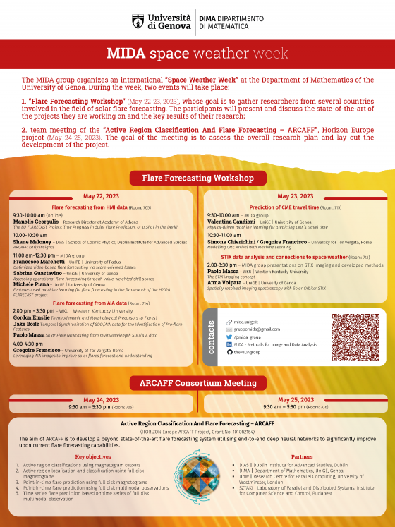 Poster MIDA Space Weather Week 2023